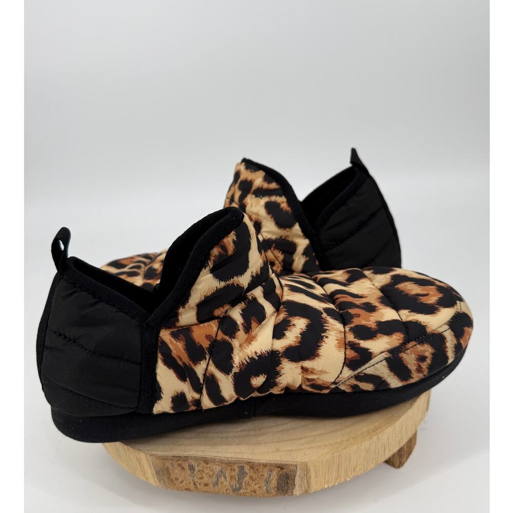 LifeStride Women's Padded Bootie Slippers SZ 11 - 12 XL Animal Print Cozy Warm
